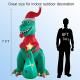 Festively Dressed T-Rex with Xmas Tree Outdoor Inflatable Thumbnail Image 1