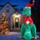 Festively Dressed T-Rex with Xmas Tree Outdoor Inflatable Thumbnail Image 3