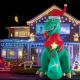Festively Dressed T-Rex with Xmas Tree Outdoor Inflatable Thumbnail Image 5