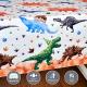watercolour dinosaur party tablecloth 137cm x 274cm Thumbnail Image 1