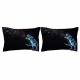 eye catching t-rex double bed cover in black with colourful detail Thumbnail Image 3