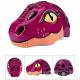 malsyee kids cartoon dinosaur safety cycling helmet with rear led light 3d animals helmet for skating scooter bike girls boys gifts Thumbnail Image 1