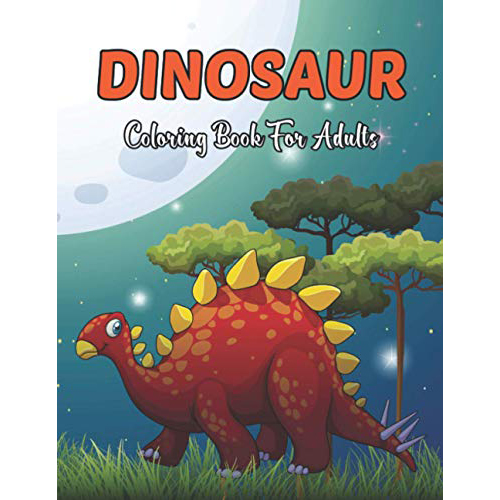 Dinosaur Colouring Book For Adults with 50 Designs to Colour In