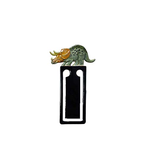 Hand Painted Triceratops Paper Clip - Bookmark