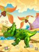 green triceratops party balloon - helium or air Thumbnail Image 5