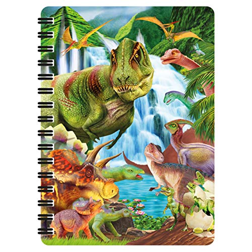 3D Dinosaur Notepad - A6 Spiral Bound Notebook - Plain Recycled Paper
