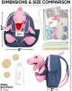 Small Pink T-Rex Plush Backpack - Naturally KIDS Thumbnail Image 5