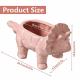 cute triceratops ceramic flowerpot with drain hole Thumbnail Image 1