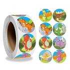 Cartoon Dinosaur Sticker Roll - 500 Stickers Main Thumbnail