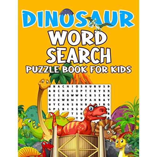 Dinosaur Word Search Puzzle Book for Kids