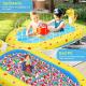 inflatable paddling pool with yellow dinosaur and squirting jets Thumbnail Image 3