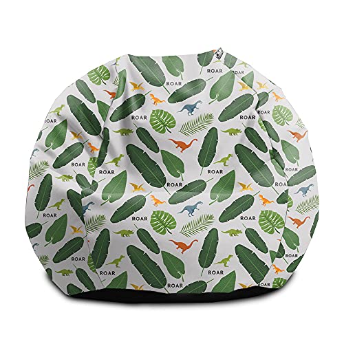 View the best prices for: rucomfy beanbags safari dinosaur kids indoor / outdoor classic bean bag - durable, water & uv resistant - 65 x 85cm (beanbag only)