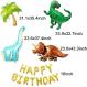 huge!! 220 piece balloon set with free dino masks! dinosaur themed happy birthday party decorations set, dinosaur balloons with stickers, cake toppers, banner, garland! Thumbnail Image 3