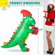 7 foot inflatable dinosaur with christmas hat and xmas present with build-in leds Thumbnail Image 3
