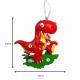 Personalized Red T-Rex Christmas Tree Ornament Thumbnail Image 2