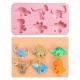 2 pcs 6 cavity dinosaur shaped soap mould silicone moulds diy decorating tools for cake soap candy chocolate cupcake jelly Thumbnail Image 4