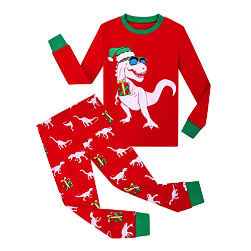 Kids Christmas Dinosaur Pyjamas - Ages 1 - 8