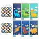 12 piece dino paper party bags with 18 dinosaur stickers Thumbnail Image 1
