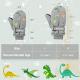 Childrens Waterproof Dinosaur Snowboard Mittens- Ages 2-10 Thumbnail Image 5