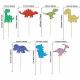 gyufise 28 pack gliter dinosaur cupcake toppers green gold red blue glitter dinosaur cupcake picks cake decoration for baby shower dino theme boy girl birthday event party supply Thumbnail Image 1