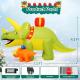 7.5ft Green Triceratops Dinosaur with Baby Dino Inflatable Thumbnail Image 4