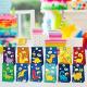 24 x paper party bags with dinosaur pattern and colour stickers Thumbnail Image 1