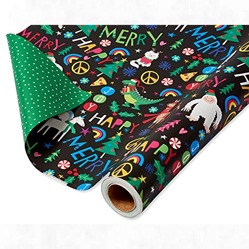  Reversible Dinosaur Christmas Wrapping Paper - 175 sq ft