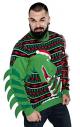 3D T-rex Christmas Jumper With Spines Thumbnail Image 3
