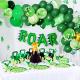 biqiqi dinosaur jungle party decorations with happy birthday banner white green agate latex balloon dino foil balloon cake topper dinosaur balloon for kids birthday party decoration boys Thumbnail Image 3
