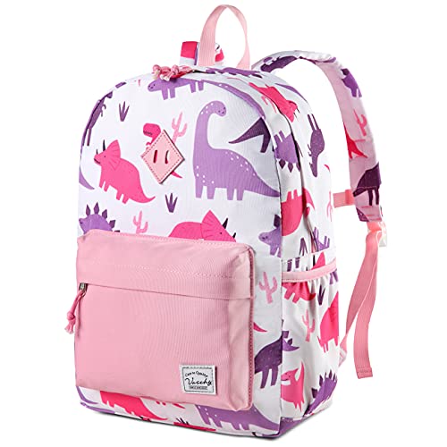 Girls Cute Dinosaur Print Backpack for School or Kindergarten - VASCHY