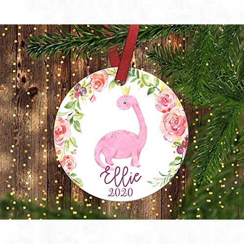  Personalized Girls Dinosaur Christmas Tree Decoration