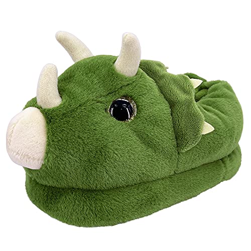  Kids Soft Triceratops Slippers With Non-Slip Sole