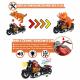 motorcycle triceratops toy with light & sound Thumbnail Image 2