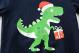long sleeve dinosaur christmas sweatshirt for kids Thumbnail Image 2