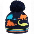 Mixed Dinosaur Ski Bobble Hat with Pompom Main Thumbnail