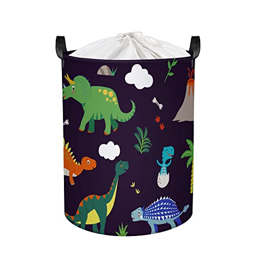 collapsible dinosaur laundry basket for bedroom - 45l