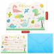 dino birthday party invitations with blue envelopes - 20 pack Thumbnail Image 1