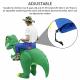 inflatable dinosaur costumes for adult with cowboy hat, women men fancy dress costume blow up dinosaur costume suit 160-180cm, walking dinosaur funny for party cosply Thumbnail Image 2