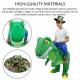 inflatable dinosaur costumes for adult with cowboy hat, women men fancy dress costume blow up dinosaur costume suit 160-180cm, walking dinosaur funny for party cosply Thumbnail Image 4