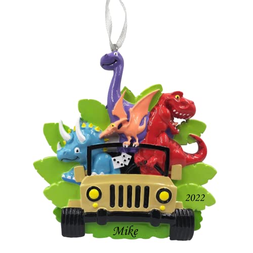 View the best prices for: Dinosaur Driver Personalized Christmas Tree Ornament
