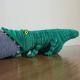 Green Knitted Personalised Dinosaur Slipper Socks Thumbnail Image 3