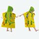 lumsinker cartoon kids hooded beach bath towel swim towel colorful childrens cover-ups cape poncho girls boys (2pcs crocodile frog) Thumbnail Image 2
