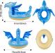yard dinosaur rubber rings swim rings for kids, floats for swimming pools, childrens swimming ring with a zizi sound, pool inflatable toys for summer learn to swim Thumbnail Image 4