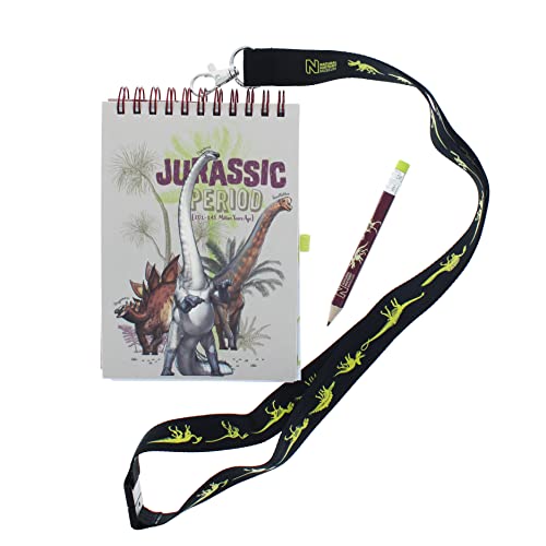Natural History Museum Dinosaur Notebook with Lanyard and Pencil