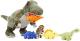 Cute Soft T-rex with 5 Assorted Baby Dinosaur Plush Toys Morismos Thumbnail Image 2