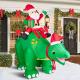 Huge 8 FT Inflatable Stegosaurus with Father Christmas Thumbnail Image 1
