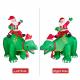 Huge 8 FT Inflatable Stegosaurus with Father Christmas Thumbnail Image 5