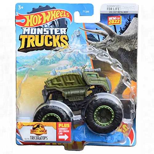 Hot Wheels Triceratops Monster Truck - Plus Connect and Crash Car 51/75