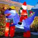 Santa Riding Cool Dinosaur Wearing Shades Xmas Inflatable Deocration - 6ft Thumbnail Image 1