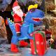 Santa Riding Cool Dinosaur Wearing Shades Xmas Inflatable Deocration - 6ft Thumbnail Image 2